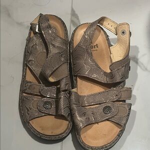 Finn Comfort Kids Patterned Brown Sandals